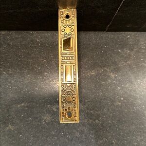 ANTIQUE WINDSOR PATTERN BRASS VICTORIAN DOOR MORTISE LOCK CIRCA 1897
